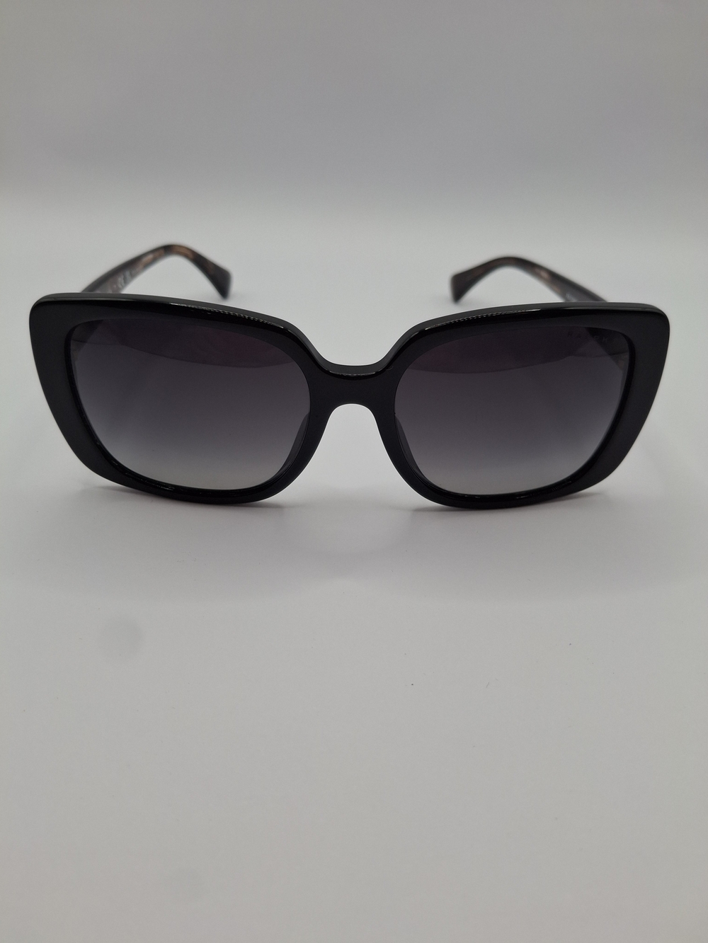 Vintage Y2K Ralph Lauren Black Oversized Cat-Eye Sunglasses with Gradient Lenses